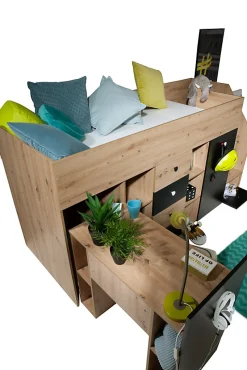 Enfant Abiks Meble SMART 3P Lit superposé 248,5/123/93 (artisan/blanc)