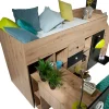 Abiks Meble SMART 3P Lit superposé 248,5/123/93 (artisan/noir) Outlet