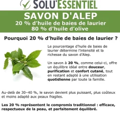 Tout Pour Les Nuisibles Solu Essentiel - Savon d Alep - 20% huile de baies de laurier - 80% huile d olive - Savon de 200g - lot de 5 Clearance