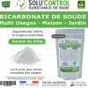 Tout Pour Les Nuisibles SOLU'CONTROL - 500 g de Bicarbonate de Soude Multi Usages, Maison et Jardin, 100% Naturel, Sachet Zip refermable