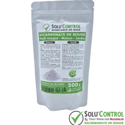 Tout Pour Les Nuisibles SOLU'CONTROL - 500 g de Bicarbonate de Soude Multi Usages, Maison et Jardin, 100% Naturel, Sachet Zip refermable