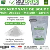 Tout Pour Les Nuisibles SOLU'CONTROL - 1,5 Kg de Bicarbonate de Soude Multi Usages, Maison et Jardin, 100% Naturel, Sachet Zip refermable