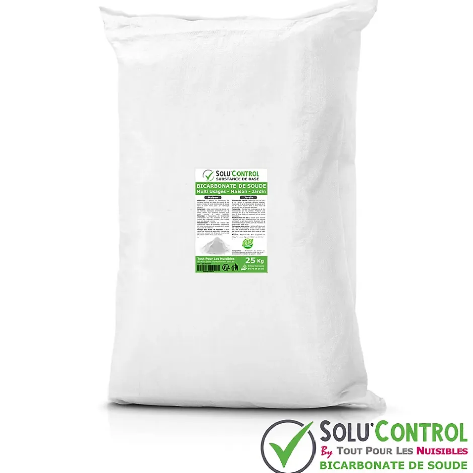Tout Pour Les Nuisibles SOLU'CONTROL - 25 Kg de Bicarbonate de Soude Multi Usages, Maison et Jardin, 100% Naturel, Sachet Zip refermable New