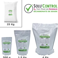 Tout Pour Les Nuisibles SOLU'CONTROL - 4 Kg de Bicarbonate de Soude Multi Usages, Maison et Jardin, 100% Naturel, Sachet Zip refermable