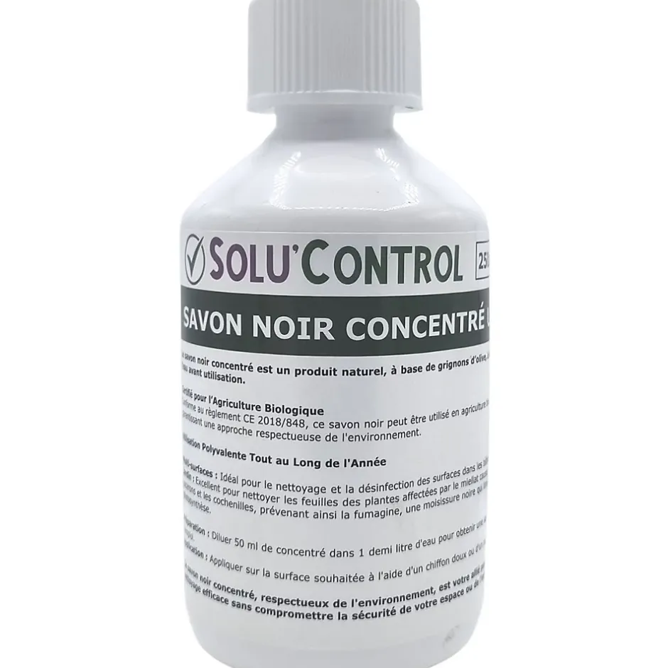 Tout Pour Les Nuisibles SOLU'CONTROL - Kit complet Savon Noir Naturel Concentré UAB 250 ml + Pulvérisateur de 2 L - Nettoyant Feuilles et Enlève Miellat Outlet