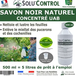 Tout Pour Les Nuisibles SOLU'CONTROL - Savon Noir Naturel Concentré, 500 ml, Nettoyantn enlève le miellat et les pucerons Clearance