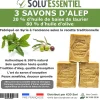 Tout Pour Les Nuisibles SoluEssentiel - Savon Alep huile de baies de laurier - huile dolive - Fabrication traditionnelle syrienne -savon de 200g- lot de 3 Clearance