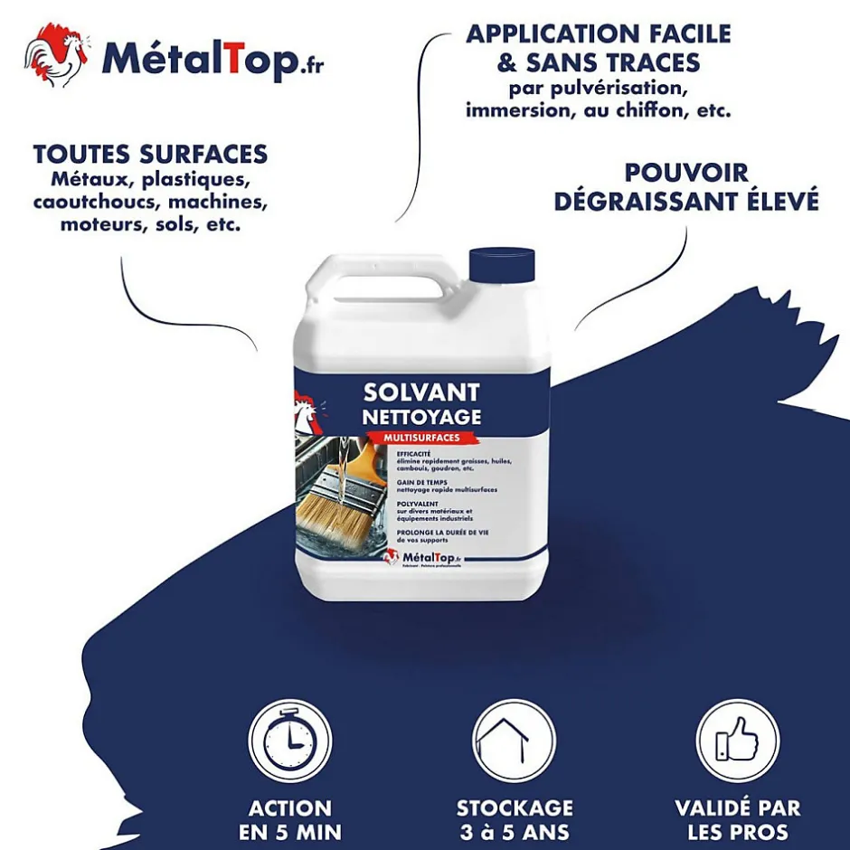 Metaltop Solvant Nettoyage - 5 L - Métaltop