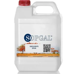 Sopgal Solvant spécial peinture époxy (5l). Réduit la viscosité, augmente l'adhérence et est utilisé pour le nettoyage des outils