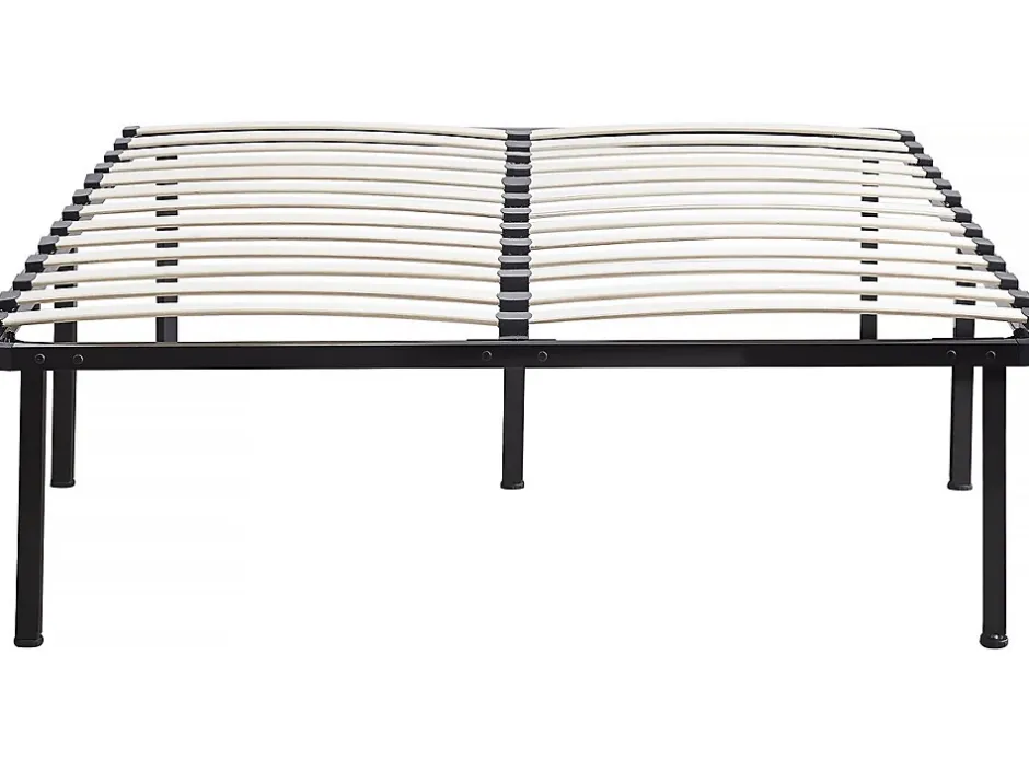 Habitat Et Jardin Sommier à lattes + pieds pour matelas 140 x 190 cm 26 lattes