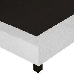 Juanio Sommier à lattes avec pieds CELY, tapissier en bois massif couleur gris -longueur 190 x largeur 140 cm