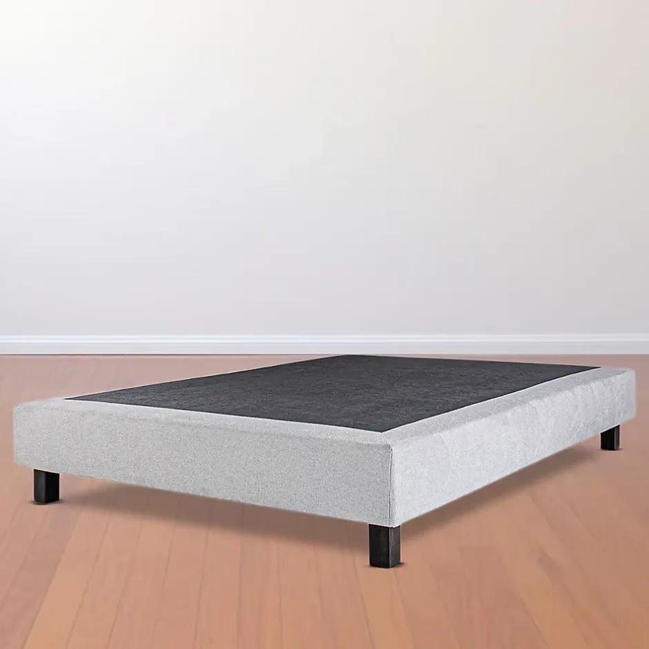Juanio Sommier à lattes avec pieds CELY, tapissier en bois massif couleur gris- longueur 190 x largeur 90 cm Best