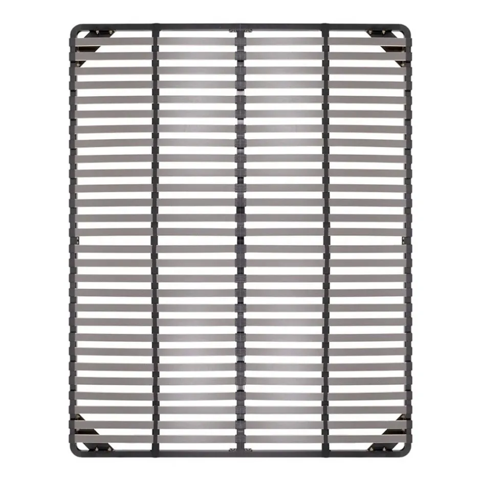 Monmobilierdesign Sommier à Lattes En Acier Avec Bande Stabilisatrice Noir 160x200 Cm Sans Pieds Online