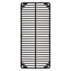 Monmobilierdesign Sommier à Lattes En Acier Avec Bande Stabilisatrice Noir 80x200 Cm Sans Pieds Best