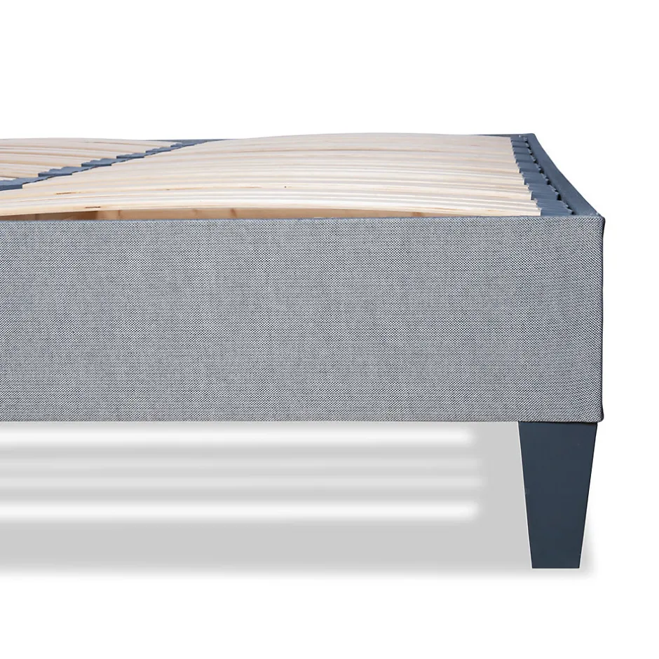 Olympe Literie Sommier à lattes en bois Ergostar 140x190 cm Coloris Gris clair Livré en kit Hot
