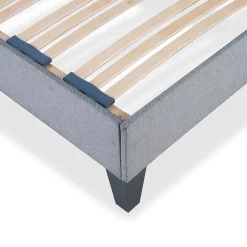 Olympe Literie Sommier à lattes en bois Ergostar 140x190 cm Coloris Gris clair Livré en kit Hot