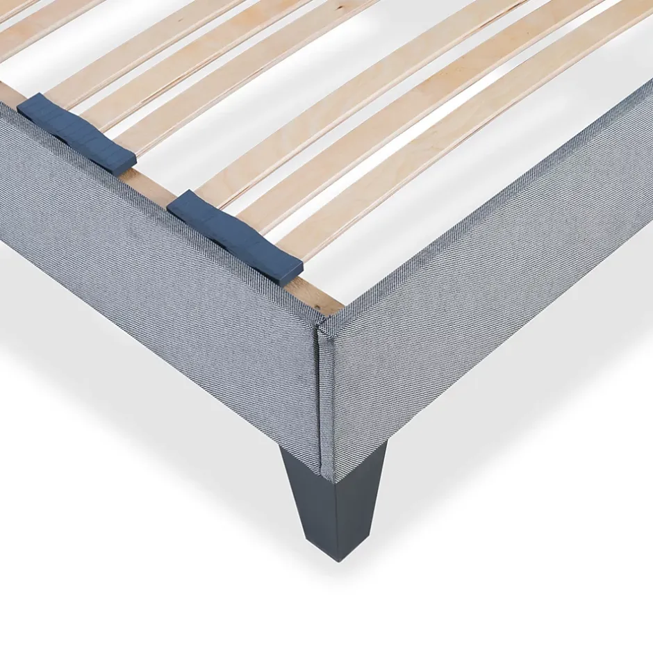 Olympe Literie Sommier à lattes en bois Ergostar 140x190 cm Coloris Gris clair Livré en kit Hot