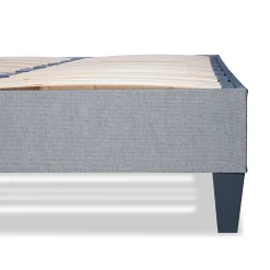 Olympe Literie Sommier à lattes en bois Ergostar 140x200 cm Coloris Gris clair Livré en kit Sale