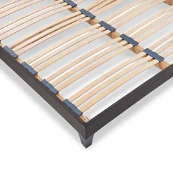 Olympe Literie Sommier à lattes en bois Kit15 200x200 cm Coloris Gris anthracite Livré en kit