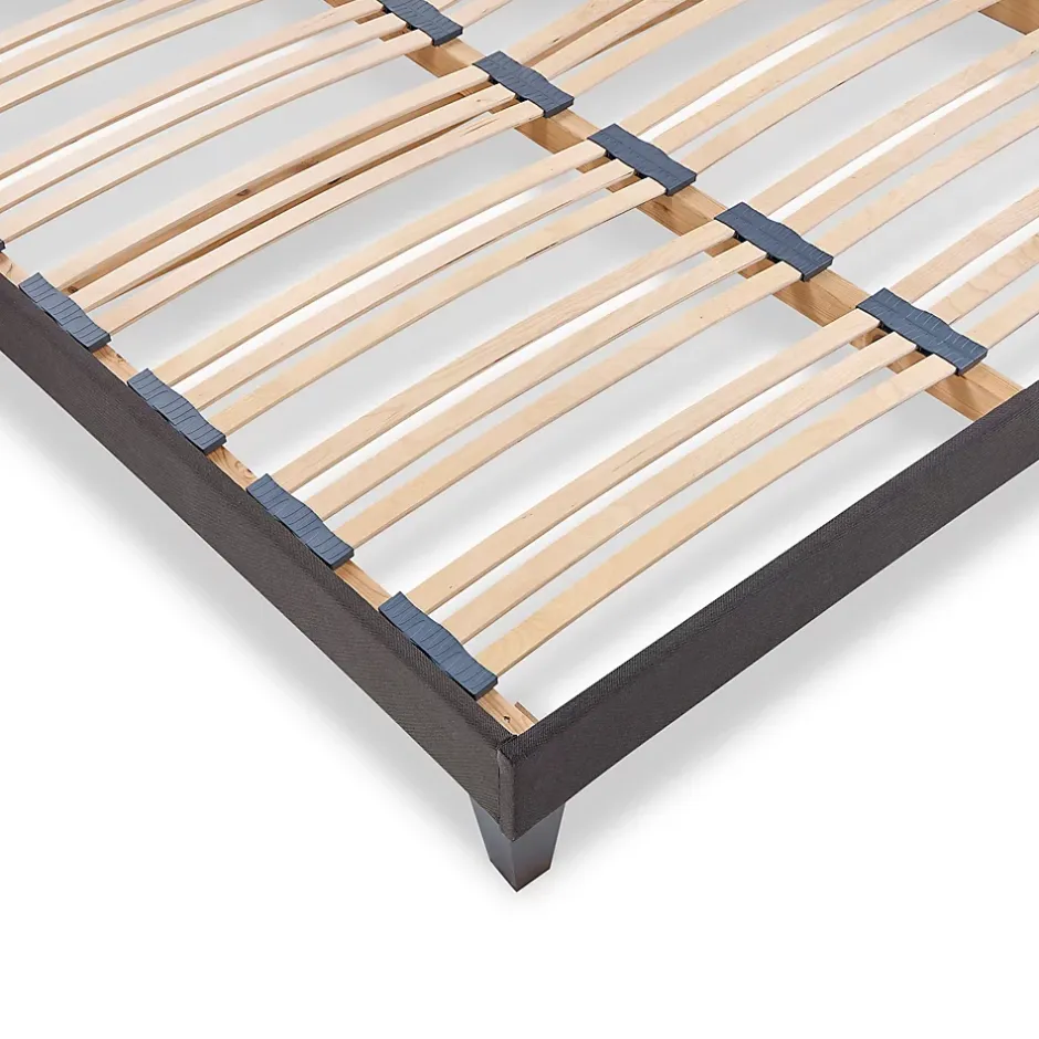Olympe Literie Sommier à lattes en bois Kit15 120x190 cm Coloris Gris anthracite Livré en kit Sale