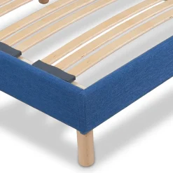 Bellecour Sommier à lattes en bois Lumière 160x200 cm Coloris Bleu marine Livré en kit Outlet