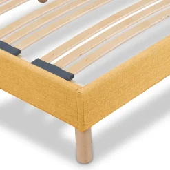 Bellecour Sommier à lattes en bois Lumière 140x190 cm Coloris Jaune Livré en kit Outlet