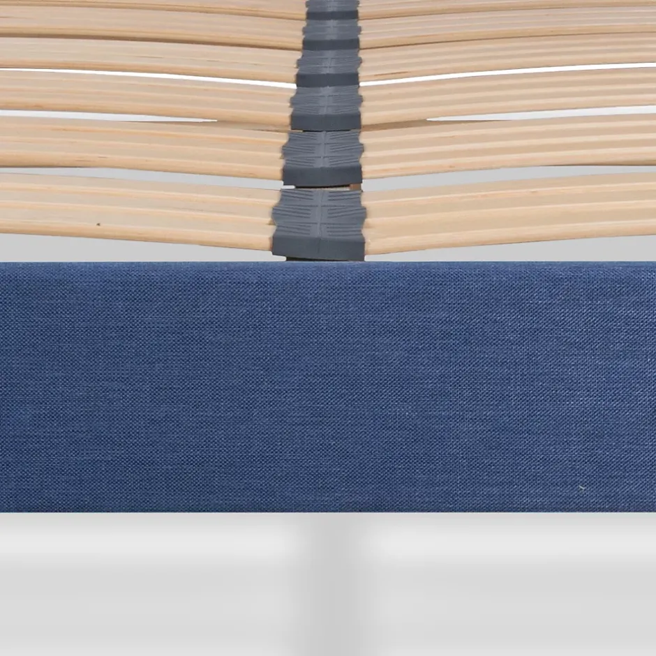 Bellecour Sommier à lattes en bois Lumière 140x190 cm Coloris Bleu marine Livré en kit Online