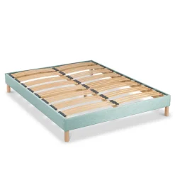 Bellecour Sommier à lattes en bois Lumière 90x190 cm Coloris Vert pastel Livré en kit Outlet