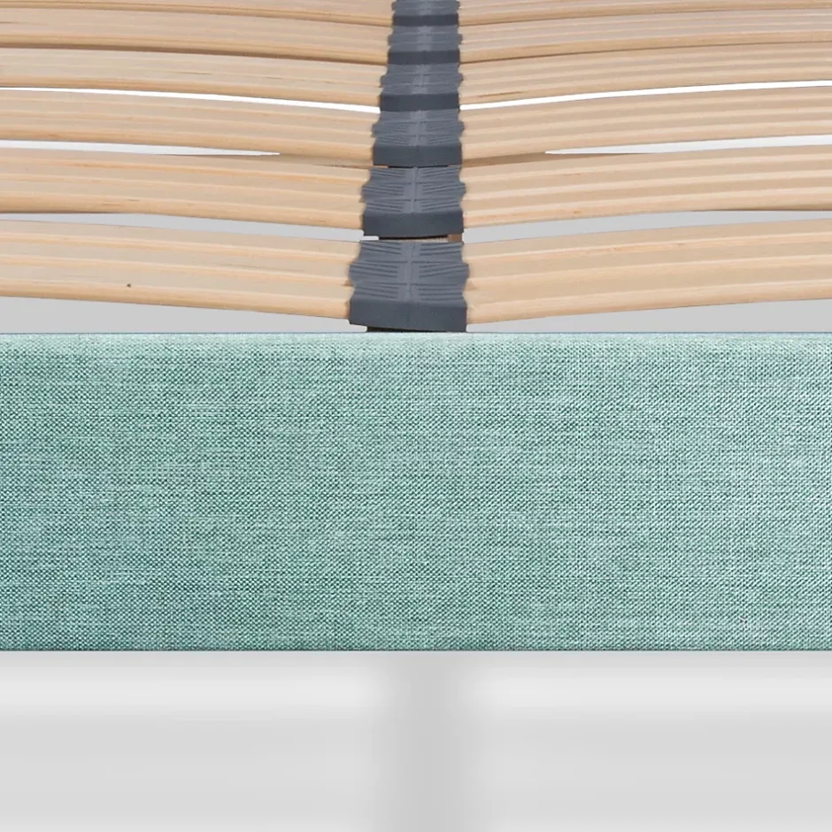 Bellecour Sommier à lattes en bois Lumière 90x190 cm Coloris Vert pastel Livré en kit Outlet