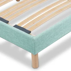 Bellecour Sommier à lattes en bois Lumière 90x190 cm Coloris Vert pastel Livré en kit Outlet