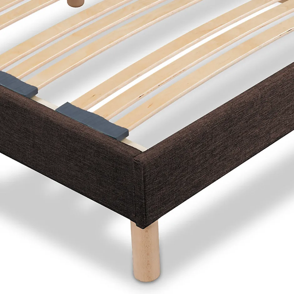 Bellecour Sommier à lattes en bois Lumière 140x190 cm Coloris Marron Livré en kit