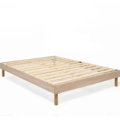 Bleu Calin Sommier à lattes en kit 160x200 cm avec pieds
