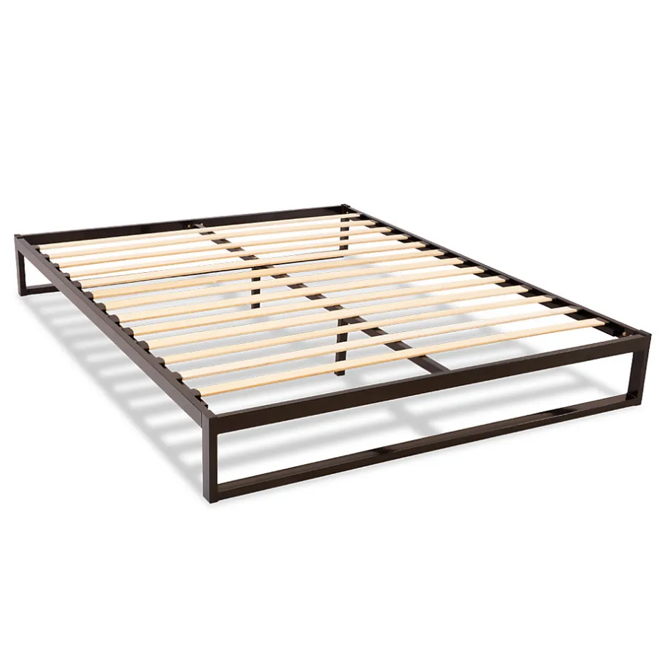 Olympe Literie Sommier à lattes en métal Pandore 140x190 cm Coloris Noir Livré en kit