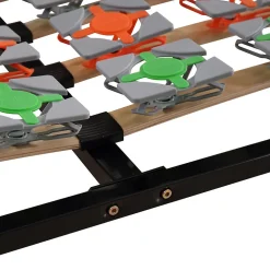 Monmobilierdesign Sommier à Lattes Ergonomique Avec Plots De Soutien 200x200 Cm Avec Pieds
