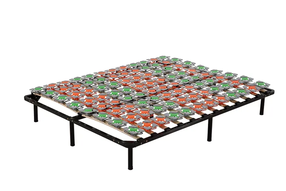 Monmobilierdesign Sommier à Lattes Ergonomique Avec Plots De Soutien 140x200 Cm Avec Pieds Online