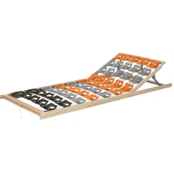 Monmobilierdesign Sommier à Lattes Ergonomique Avec Plots De Soutien Cadre En Bois Tête Et Pied Relevables 120x200 Cm Clearance