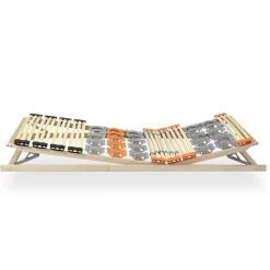 Monmobilierdesign Sommier à Lattes Ergonomique En Bois Avec Plots De Soutien 7 Zones De Confort Tête Et Pied Relevables 120x200 Cm
