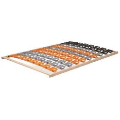 Monmobilierdesign Sommier à Lattes Ergonomique Cadre En Bois Avec Plots De Soutien 140x200 Cm Sale