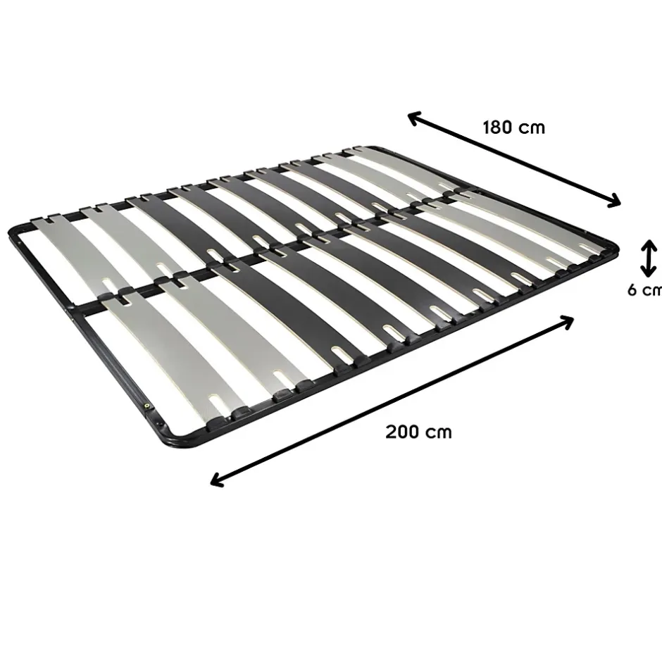 Monmobilierdesign Sommier à Lattes Larges 180x200 Cm Sans Pieds Outlet