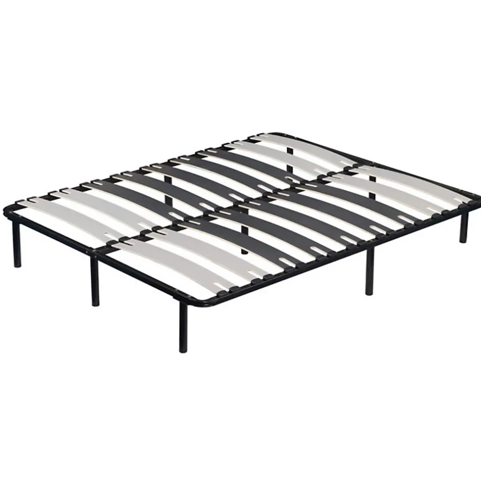 Monmobilierdesign Sommier à Lattes Larges 200x200 Cm Avec Pieds