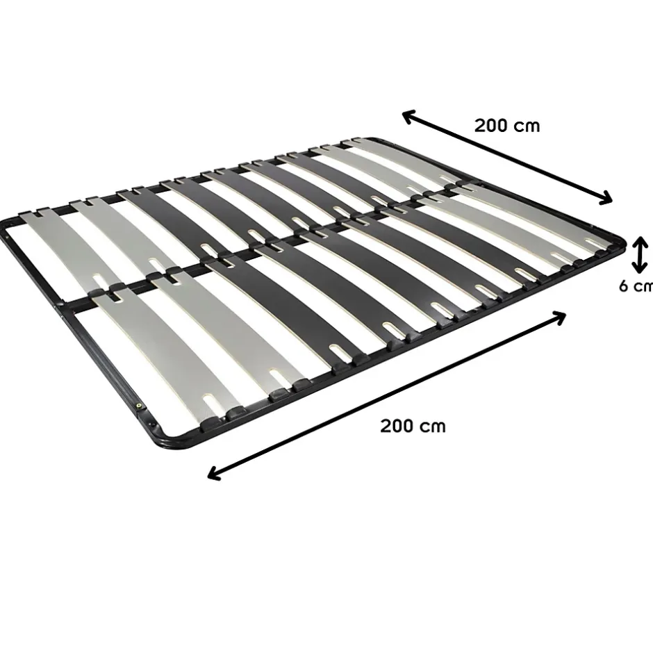 Monmobilierdesign Sommier à Lattes Larges 200x200 Cm Sans Pieds Best