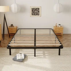 Teeno Sommier à Lattes sur Pieds,7 Pieds Inclus ,Lit 2x13 Lattes,140x190 CM