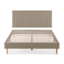 Vs Venta-Stock Sommier + tête de lit Eris 140x200 cm Beige