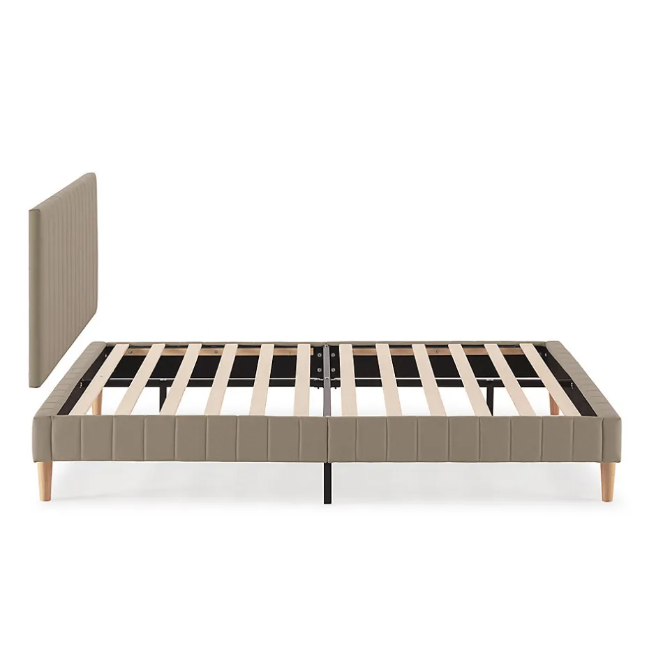 Vs Venta-Stock Sommier + tête de lit Eris 140x200 cm Beige