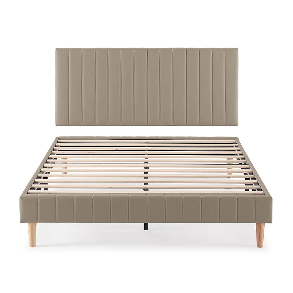 Vs Venta-Stock Sommier + tête de lit Eris 160x200 cm Beige