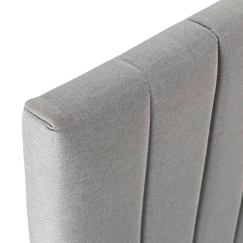 Vs Venta-Stock Sommier + tête de lit Eris 140x190 cm Gris clair