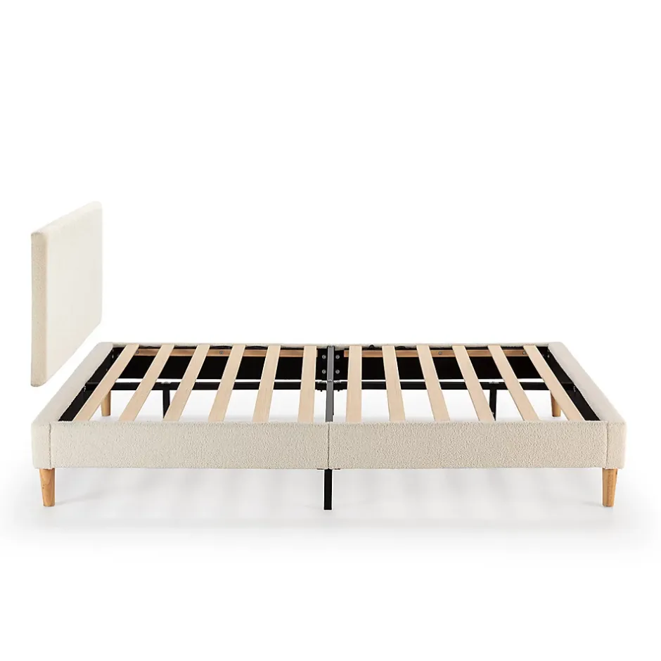 Vs Venta-Stock Sommier + tête de lit Niebla 140x200 cm Beige Outlet