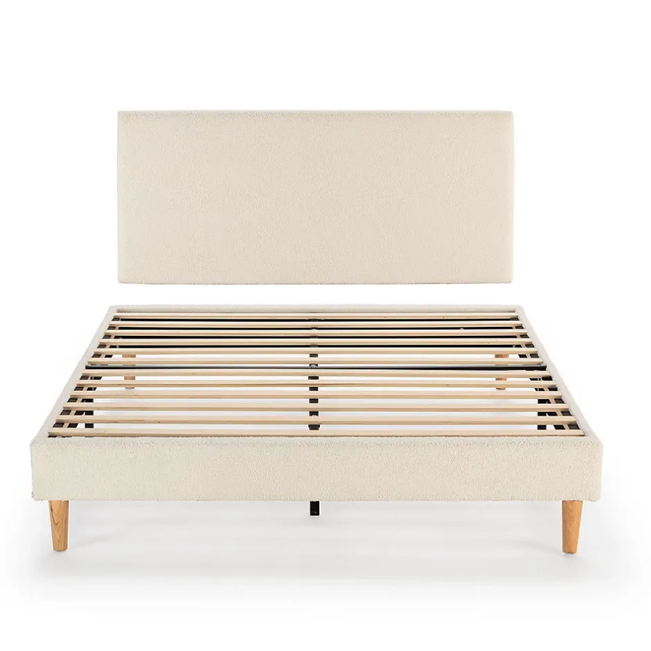 Vs Venta-Stock Sommier + tête de lit Niebla 140x200 cm Beige Outlet