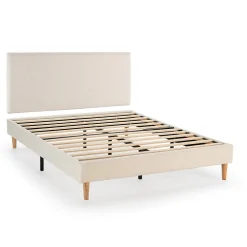 Vs Venta-Stock Sommier + tête de lit Niebla 140x190 cm Beige