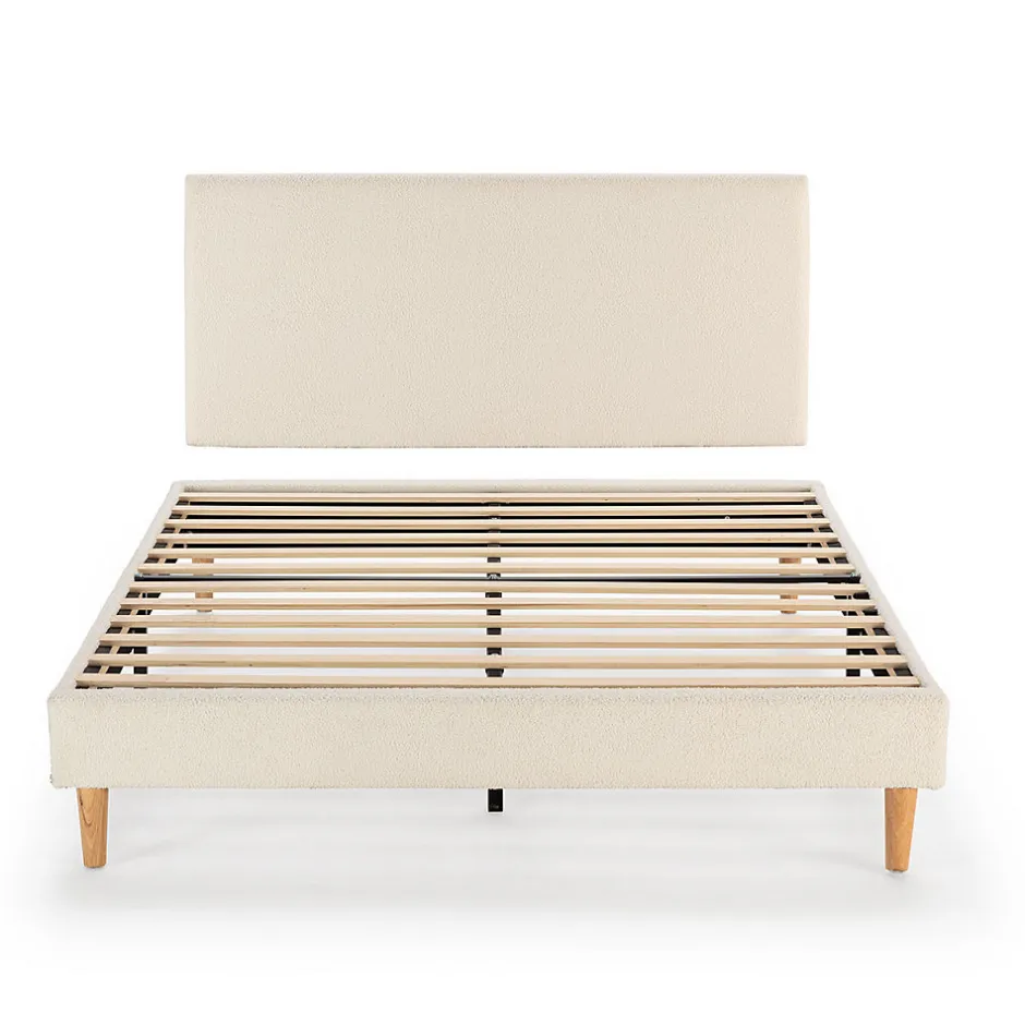 Vs Venta-Stock Sommier + tête de lit Niebla 140x190 cm Beige